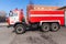 Side view of red white Kamaz 43253 fire truck