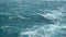 Side view of the rough seas of cruise ship in the ocean