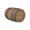 Side view of sketch style lying wooden barrel