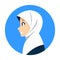 Side view Smiling Hijab Girl vector