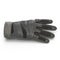 Side view of soldier gloves from black fabric on white. 3D illustration