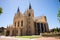 Side view of St Mary`s Cathedral entrance in Perth