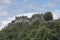 Side view of Stirling Castle perched on a cliff top