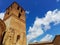 Side view of a stone built Romanesque style church