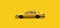 Side View Studio Shot Of Yellow Sedan Taxi Car `3D RENDER`