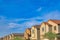 Side view of suburbs houses with clay roof tiles at Tucson, Arizona