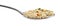 side view teaspoon with seasoned salt with flavors