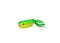 Side view topwater frog lure bait for freshwater bass fishing isolated on white background