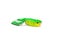 Side view topwater frog lure bait for freshwater bass fishing isolated on white background