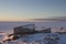 Side view of a traditional Inuit cargo sled or Komatik