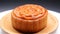 Side view traditional style moon cake rotatings