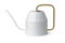 Side view of white metal watering can