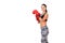 Side view of woman boxer