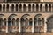 The side wall of Ferrara cathedral, Basilica Cattedrale di San Giorgio, Ferrara,