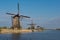 Sideboard of windmills on the Kinderdijk site