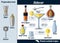 Sidecar cocktail. Infographic set, recipe illustration