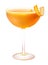 SideCar Cocktail in white background