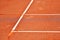 Sideline tennis clay court detail