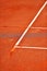 Sideline tennis clay court detail