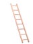 Sideview of isolated wooden ladder