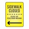 sidewalk closed signboard. Vector illustration decorative design