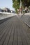 Sidewalk and Ha\'Penny Bridge, River Liffey; Dublin