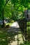 Sidewalk next to a Row of Old Fenced in Homes in Wicker Park Chicago