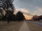 Sidewalk and Sunset