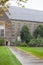 Sidewalk to the Law Library on Cornell`s Campus