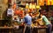 Sidewalk Vendors Selling Roasted Duck and Chicken in Hong Kong S