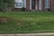 Sidewalk and white trim Modern landscaping and architecture