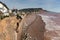 Sidmouth beach and coast Devon England UK view along the Jurassic Coast