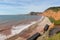 Sidmouth beach Devon west side of this popular tourist town