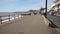 Sidmouth Devon England people walking on the prom