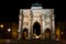 The Siegestor - Victory Gate in Munich at night, Germany