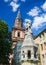 Siegfried Statue and Holy Trinity Church in Worms, Germany