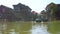 Siem Reap, Cambodia - February 20, 2024: boat trip on the River in Cambodia. Fishing villages and houses on the water