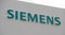 Siemens company logo at the wall