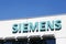 Siemens logo on a wall
