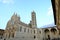 Siena Cathedral and Romanesque-Gothic bell tower. Made with white and colored marble