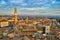 Siena cityscape at sunset