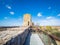 Siena, Italy: Panorama of medieval village of Monteriggioni in Tuscany