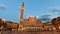 Siena, Italy - Piazza del Campo and the Mangia Tower twilight