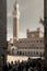 SIENA, ITALY - September 2019: Piazza del Campo in an antique version