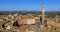 Siena, Italy. Zoom in view of Piazza del Campo