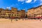 Siena -  Piazza del Campo - old historic city in Italy