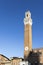 Siena`s famous landmark tall bell tower