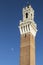 Siena`s famous landmark tall bell tower