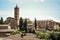 Siena skyline with the campanile of Basilica of San Clemente in Santa Maria dei Servi