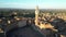 Siena at sunset, Piazza del Campo, Palazzo Pubblico, and Torre del Mangia, Italy